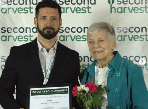Corner Drop-in wins the Frontline Impact Award from Second Harvest!
