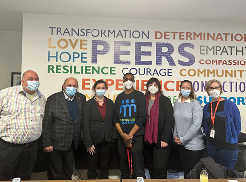 Michael Tibollo, Ontario's Associate Minister of Mental Health and Addictions, visited our Corner Drop-in and Peer Leadership Centre