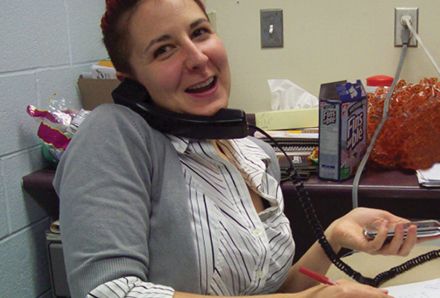 woman talking on phone