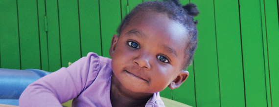 young girl looking at the camera